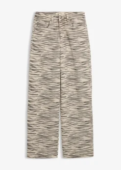 Damen bonprix Hosen|Twillhose aus elastischem Baumwoll-Mix