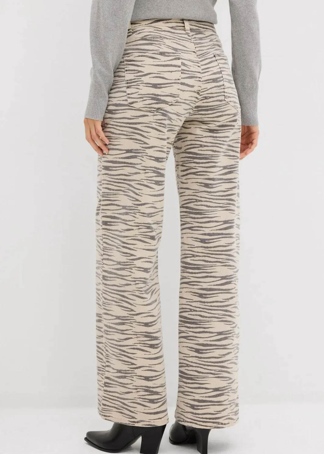 Damen bonprix Hosen|Twillhose aus elastischem Baumwoll-Mix