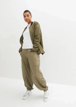 Damen bonprix Hosen|Bekleidung·Kleider|Twillhose aus elastischem Baumwoll-Mix