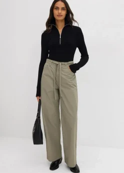 Damen bonprix Bekleidung·Kleider|Hosen|Twillhose aus reiner Baumwolle