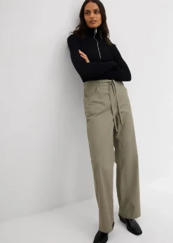Damen bonprix Bekleidung·Kleider|Hosen|Twillhose aus reiner Baumwolle