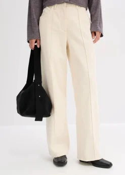 Discount Twillhose aus reiner Baumwolle Damen Bekleidung·Kleider|Hosen