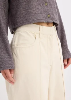 Discount Twillhose aus reiner Baumwolle Damen Bekleidung·Kleider|Hosen
