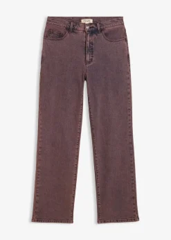 Damen bonprix Bekleidung·Kleider|Hosen|Twillhose mit Acid Wash