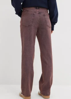 Damen bonprix Bekleidung·Kleider|Hosen|Twillhose mit Acid Wash
