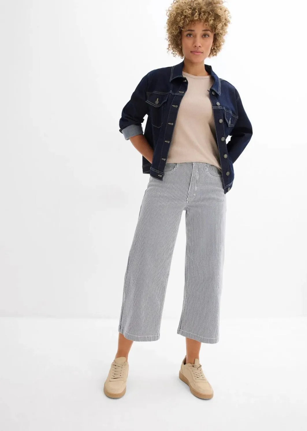 Damen bonprix Bekleidung·Kleider|Hosen|Twillhose mit Bequembund