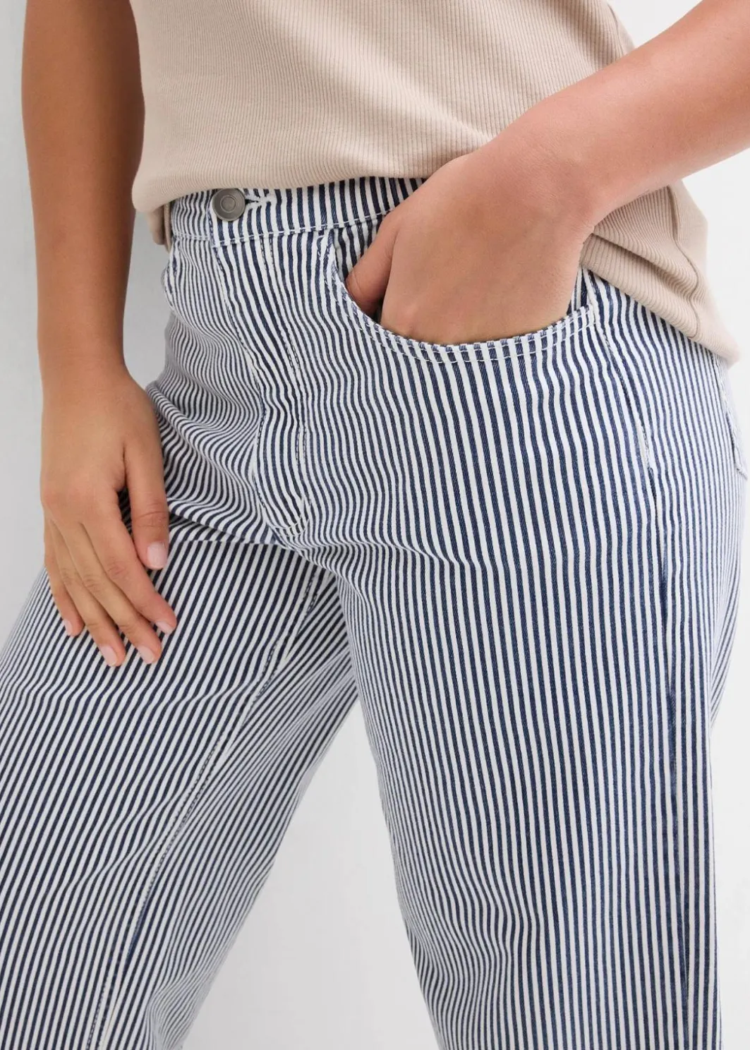 Damen bonprix Bekleidung·Kleider|Hosen|Twillhose mit Bequembund