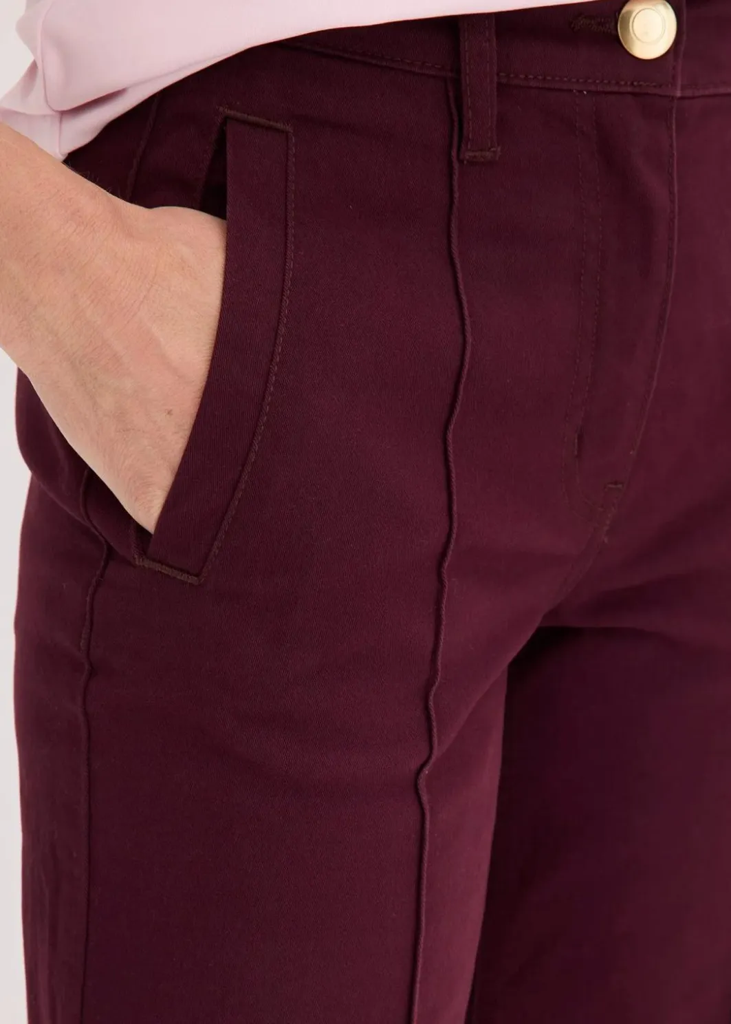 Twillhose mit Biese und Leistentasche Damen Hosen|Bekleidung·Kleider