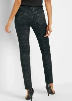 New Twillhose mit edlem Druck Damen Bekleidung·Kleider|Hosen