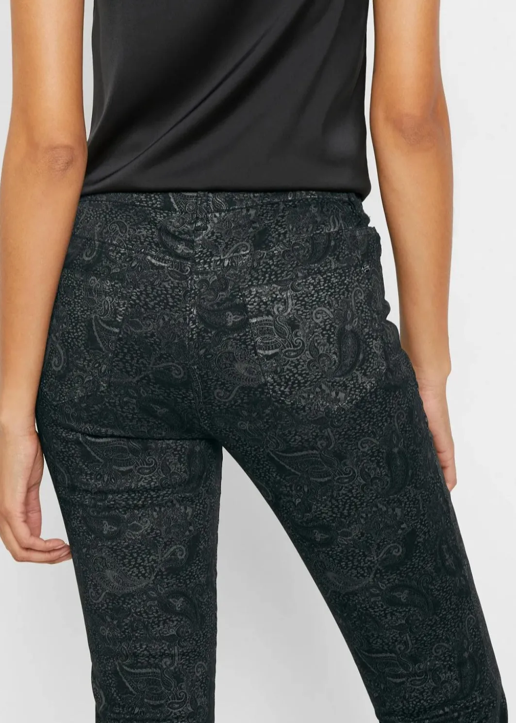 New Twillhose mit edlem Druck Damen Bekleidung·Kleider|Hosen