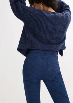 Clearance Twillhose mit edlem Druck Damen Hosen|Bekleidung·Kleider