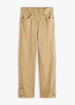 Damen bonprix Bekleidung·Kleider|Hosen|Twillhose mit hohem Bund