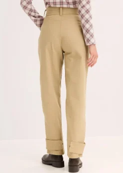 Damen bonprix Bekleidung·Kleider|Hosen|Twillhose mit hohem Bund