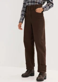 Outlet Twillhose mit hohem Bund Damen Hosen|Bekleidung·Kleider