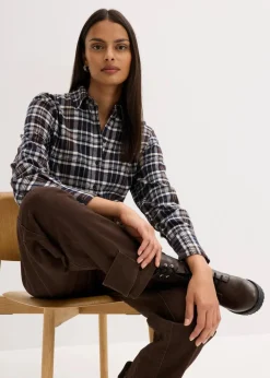 Outlet Twillhose mit hohem Bund Damen Hosen|Bekleidung·Kleider