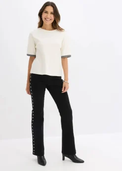 Hot Twillhose mit Nieten Damen Hosen