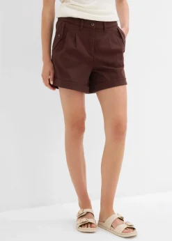 Damen bonprix Bekleidung·Outdoorbekleidung|Bekleidung·Kleider|Twill-Shorts mit hohem Bund