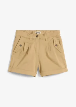 Hot Twill-Shorts mit hohem Bund Damen Nachhaltigere Materialien|Hosen