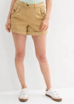 Hot Twill-Shorts mit hohem Bund Damen Nachhaltigere Materialien|Hosen