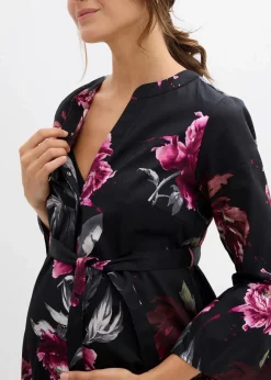 Damen bonprix Bekleidung·Blazer|Umstandsmode|Umstands- und Stillblusenkleid aus reinem Bio-Baumwoll-Satin