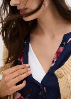 Damen bonprix Umstandsmode|Nachhaltigere Materialien|Umstands- und Stillblusenkleid aus fließender Viskose