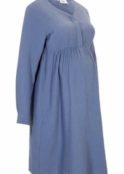 Online Umstands- und Stillkleid aus Baumwoll-Musselin Damen Bekleidung·Blazer|Umstandsmode