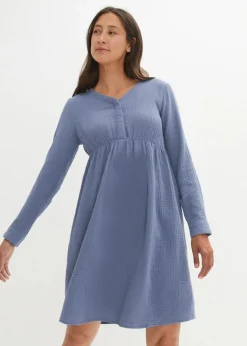Online Umstands- und Stillkleid aus Baumwoll-Musselin Damen Bekleidung·Blazer|Umstandsmode