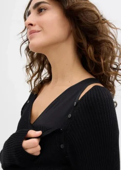 Outlet Umstands- und Stillkleid aus Strick Damen Bekleidung·Blazer|Umstandsmode