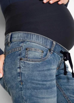 New Umstands-Denimjogger aus Bio-Baumwolle Damen Bekleidung·Blazer|Umstandsmode