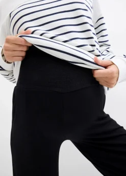 New Umstandshose aus Jersey mit gesmoktem Bund, gerades Bein Damen Bekleidung·Blazer|Nachhaltigere Materialien