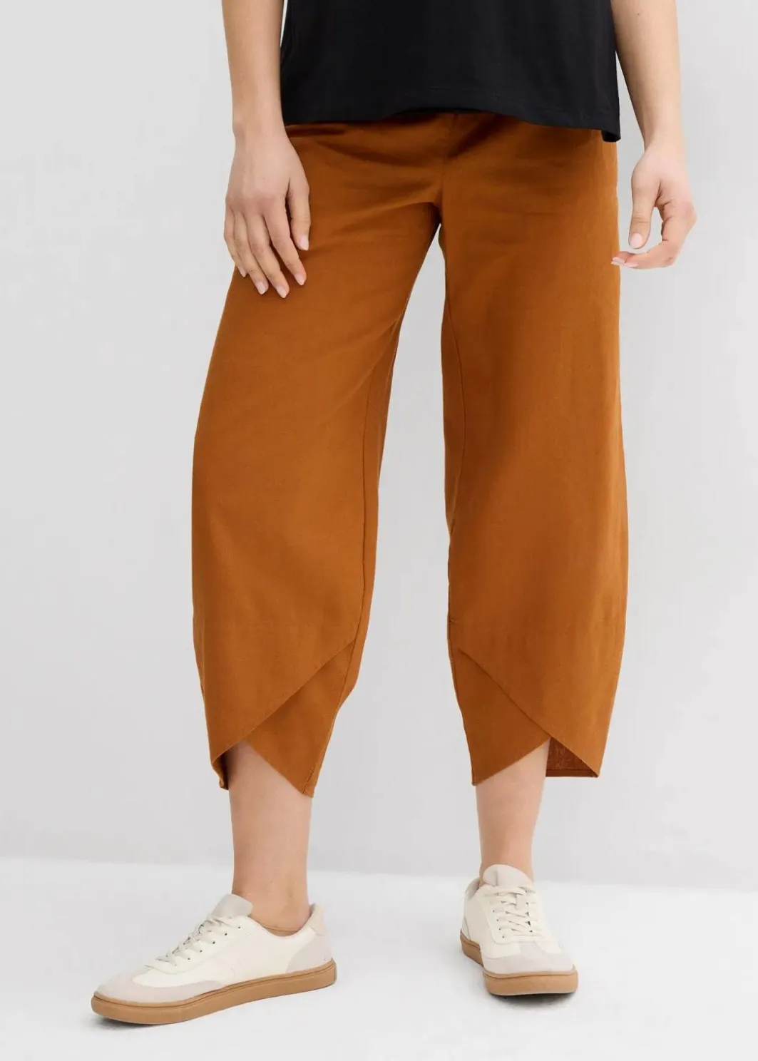 Sale Umstandshose mit Bauchband aus Leinen-Mix Damen Bekleidung·Blazer|Umstandsmode