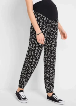 Damen bonprix Bekleidung·Blazer|Umstandsmode|Umstandshose mit verspieltem Druck aus Viskose-Mix, Loose Fit