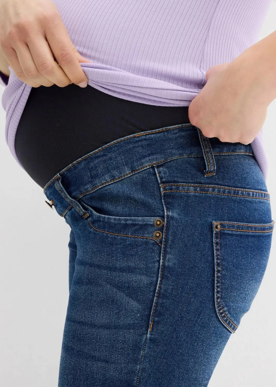 Online Umstandsjeans mit 7/8 Länge, Slim Damen Bekleidung·Blazer|Umstandsmode