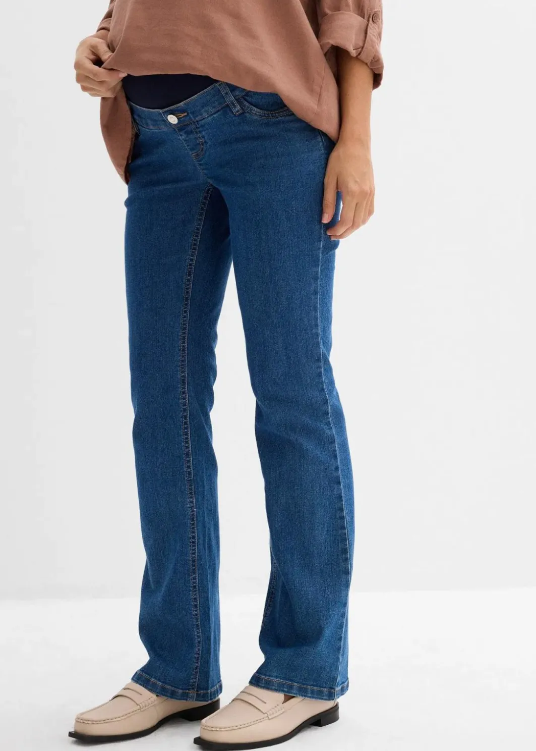 Damen bonprix Bekleidung·Blazer|Umstandsmode|Umstandsjeans mit Bio-Baumwolle, leicht ausgestelltes Bein