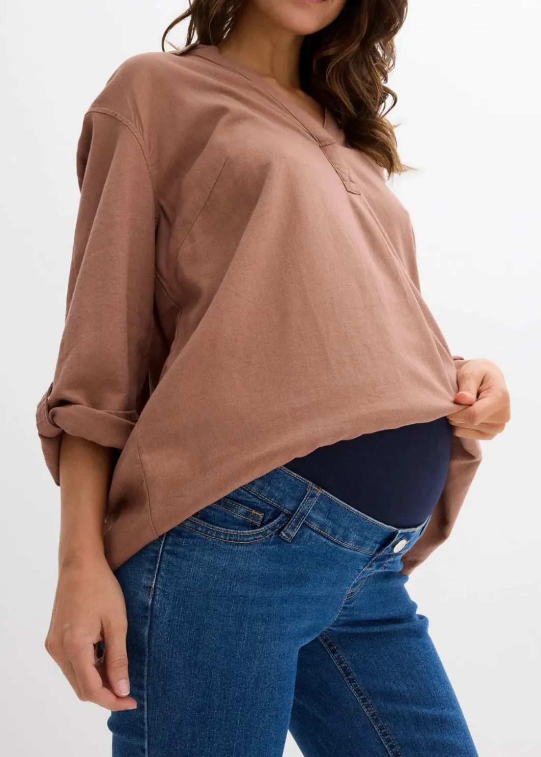 Damen bonprix Bekleidung·Blazer|Umstandsmode|Umstandsjeans mit Bio-Baumwolle, leicht ausgestelltes Bein
