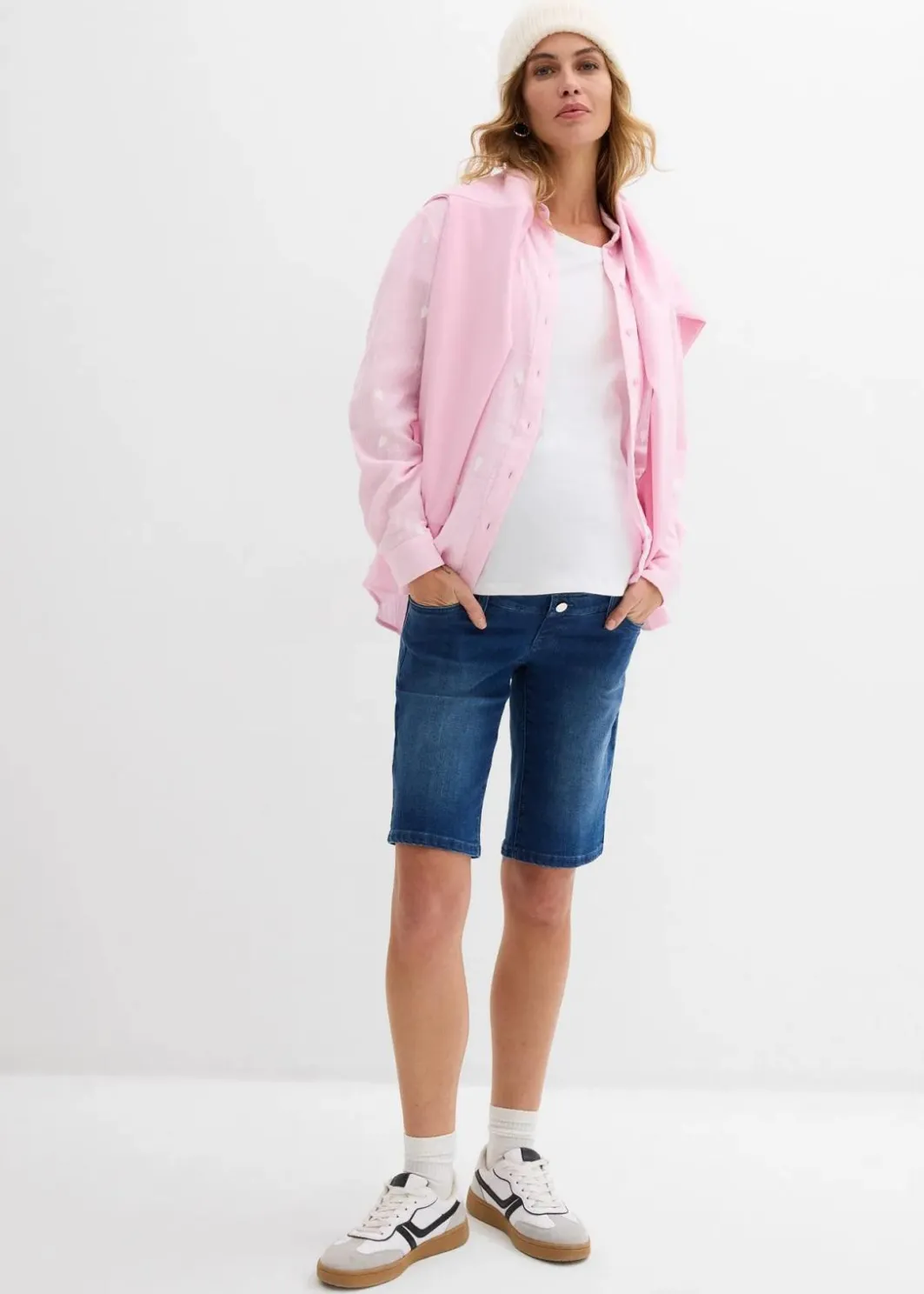 Best Umstandsjeans-Bermuda im Slim Fit Damen Bekleidung·Blazer|Umstandsmode