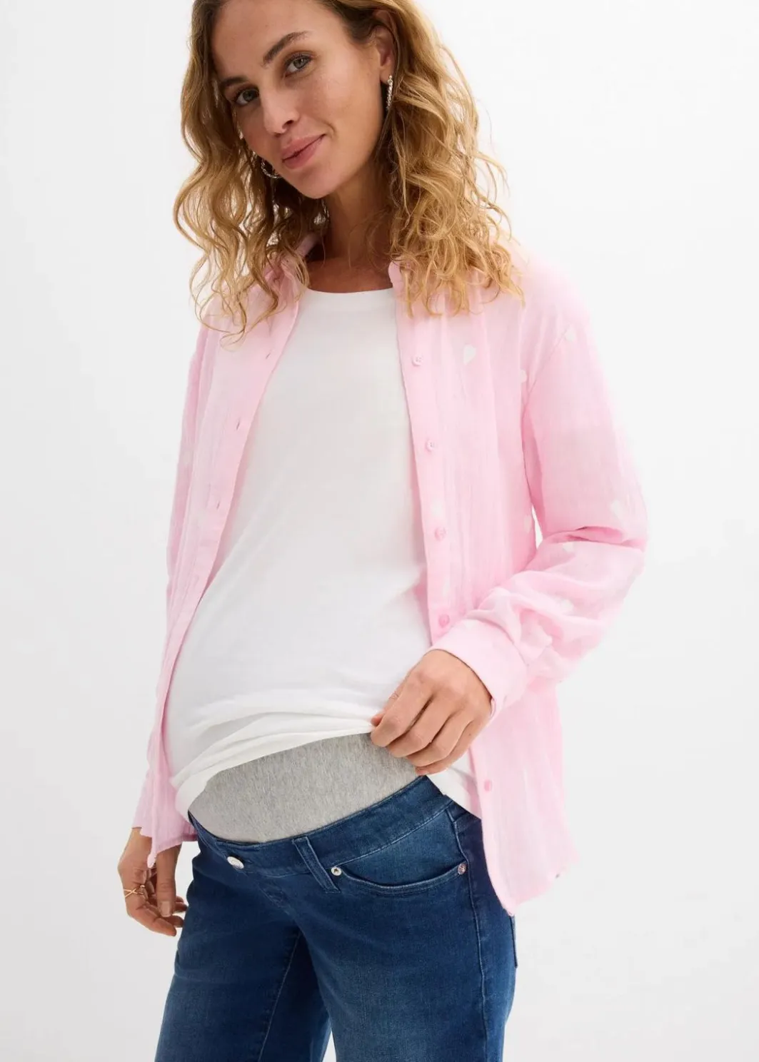 Best Umstandsjeans-Bermuda im Slim Fit Damen Bekleidung·Blazer|Umstandsmode