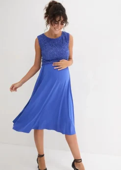 Damen bonprix Nachhaltigere Materialien|Umstandsmode|Umstandskleid mit Spitze aus Jersey