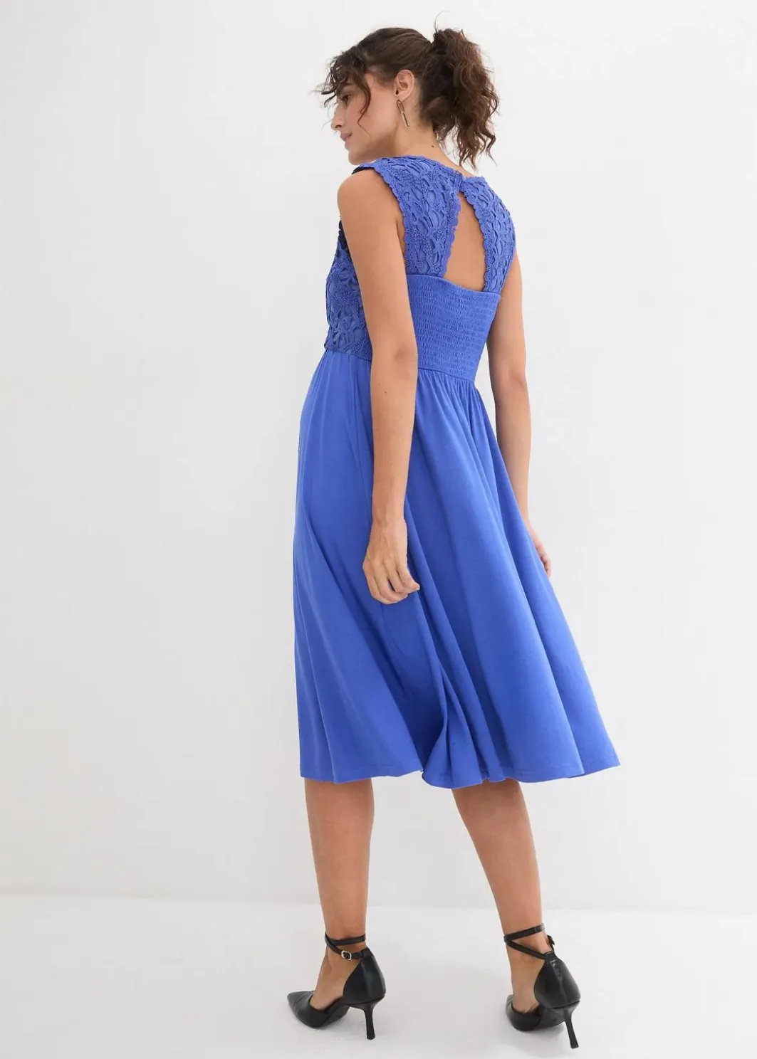 Damen bonprix Nachhaltigere Materialien|Umstandsmode|Umstandskleid mit Spitze aus Jersey