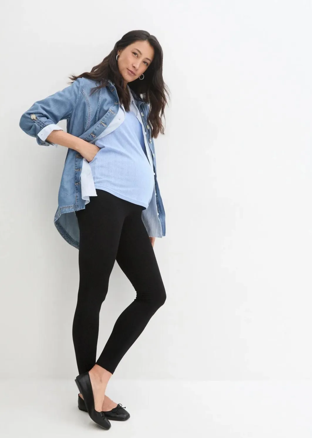 Damen bonprix Bekleidung·Blazer|Nachhaltigere Materialien|Umstandsleggings aus weicher Bio-Baumwolle