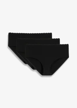 Umstandspanty mit Bio-Baumwolle und Spitze (3er Pack) Damen Umstandsmode|Höschen