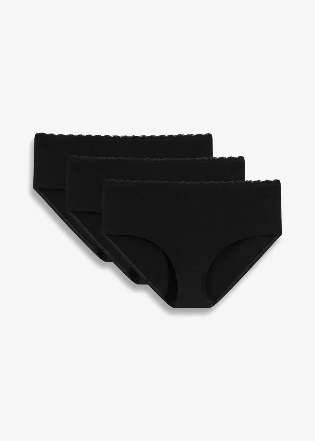 Umstandspanty mit Bio-Baumwolle und Spitze (3er Pack) Damen Umstandsmode|Höschen