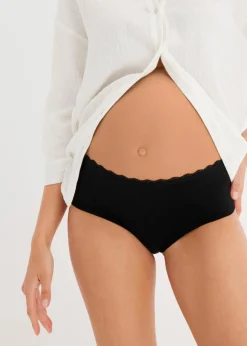 Umstandspanty mit Bio-Baumwolle und Spitze (3er Pack) Damen Umstandsmode|Höschen