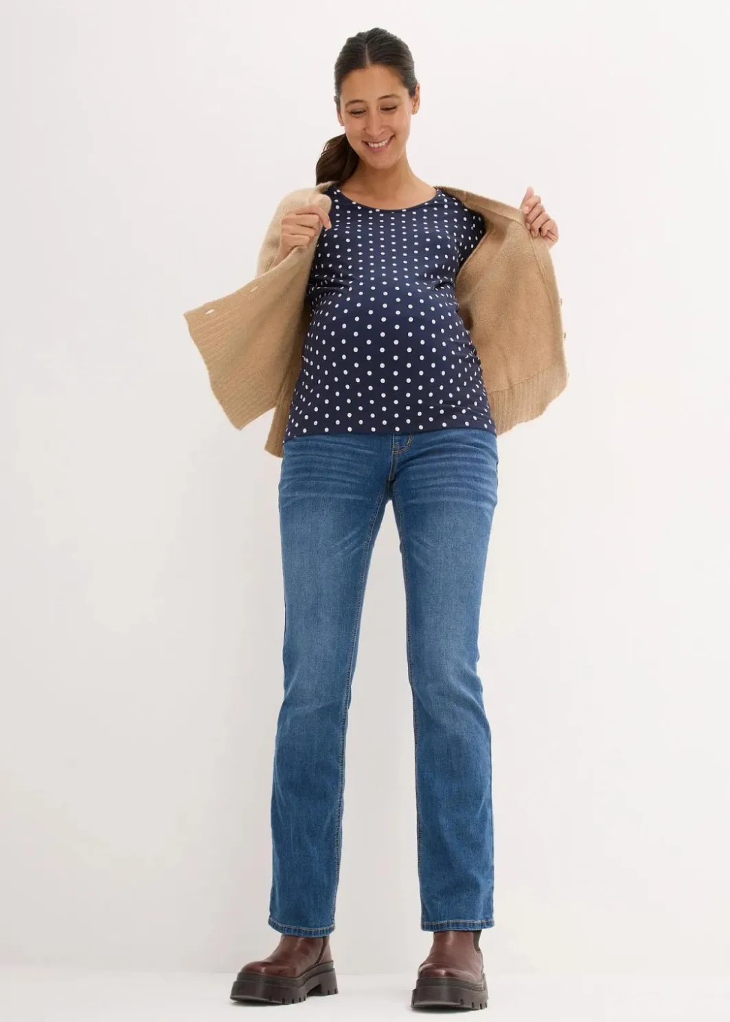 Damen bonprix Nachhaltigere Materialien|Umstandsmode|Umstandsshirts aus Bio-Baumwolle (2er-Pack)