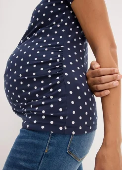 Damen bonprix Nachhaltigere Materialien|Umstandsmode|Umstandsshirts aus Bio-Baumwolle (2er-Pack)