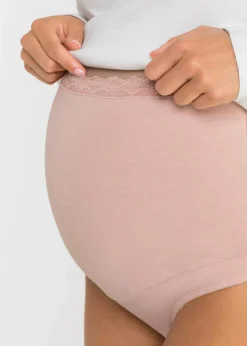 Damen bonprix Wäsche·Still- & Umstandswäsche|Wäsche·Baumwollunterwäsche|Umstandsslip mit Bio-Baumwolle (2er Pack)