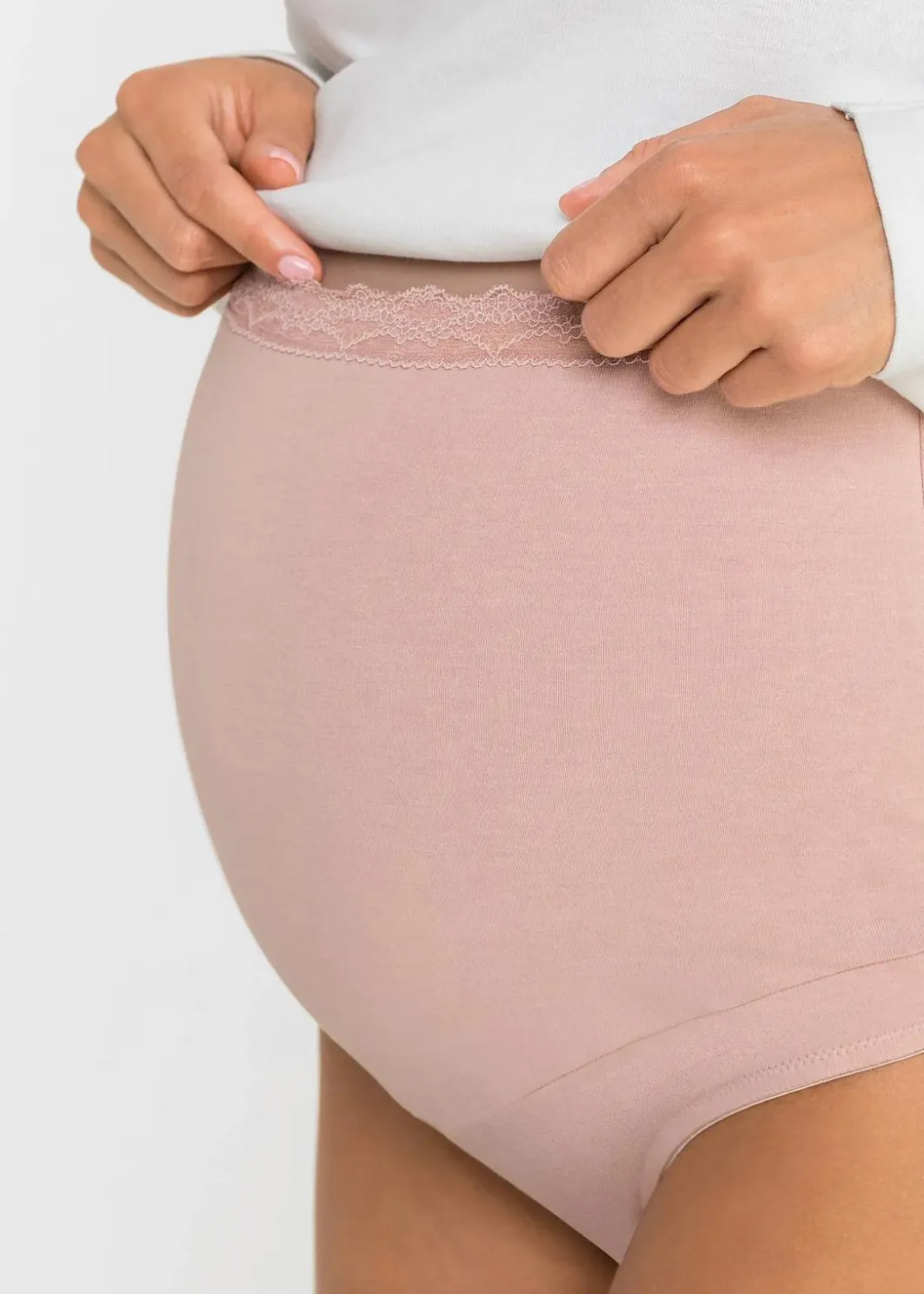 Damen bonprix Wäsche·Still- & Umstandswäsche|Wäsche·Baumwollunterwäsche|Umstandsslip mit Bio-Baumwolle (2er Pack)