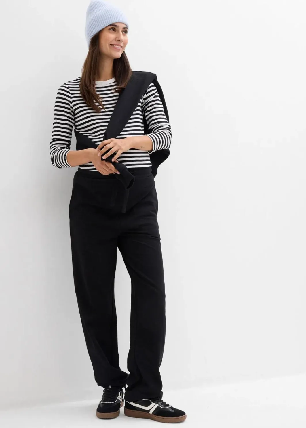 Damen bonprix Bekleidung·Blazer|Nachhaltigere Materialien|Umstandsweathose mit verstellbarer Saumweite aus reiner Bio-Baumwolle