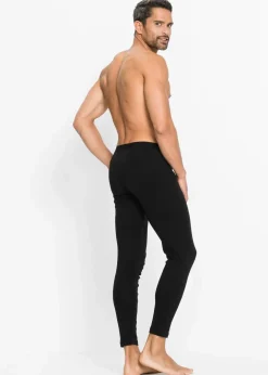 Discount Unterhose aus gerippter Baumwolle mit langem Bein Herren Pyjamas|Boxershorts