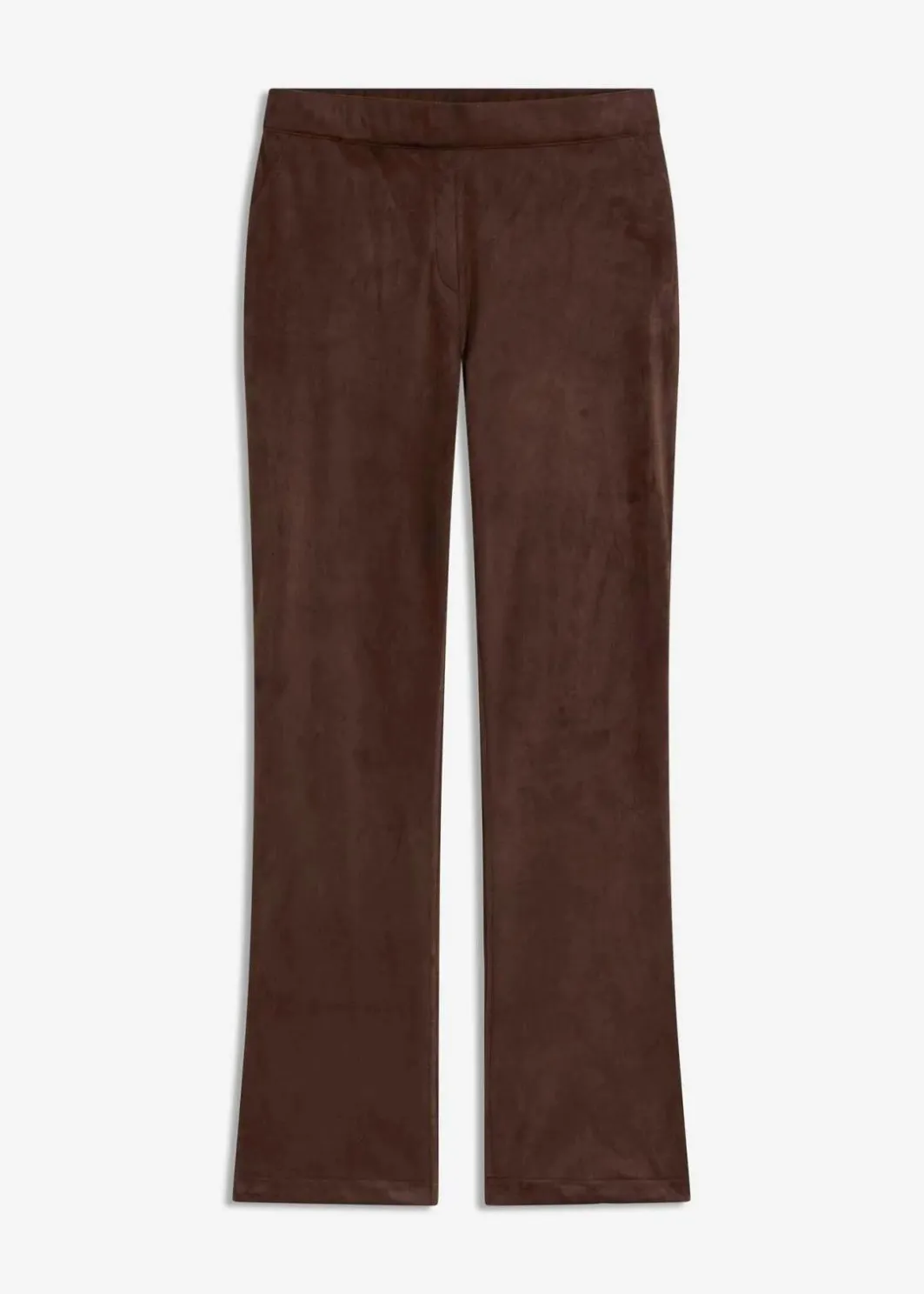 Velourslederimitat Flared Hose Damen Hosen|Bekleidung·Kleider
